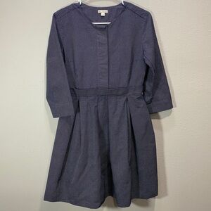 Gap Navy‎ Polka Dot Box-Pleat Dress w/ Pockets